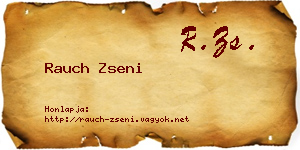 Rauch Zseni névjegykártya